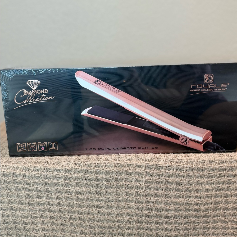 Royale Diamond Collection 1.25” Ceramic Hair Straightener | Rose Gold | New